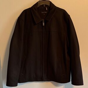 Calvin Klein Black Insulated Wool Jacket